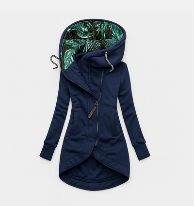 Coralina | Chaqueta Asimétrica con Capucha Amplia