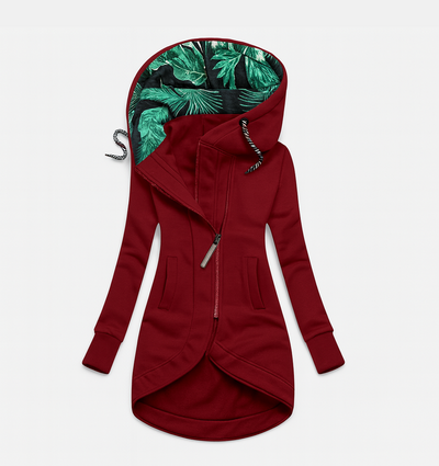 Coralina | Chaqueta Asimétrica con Capucha Amplia