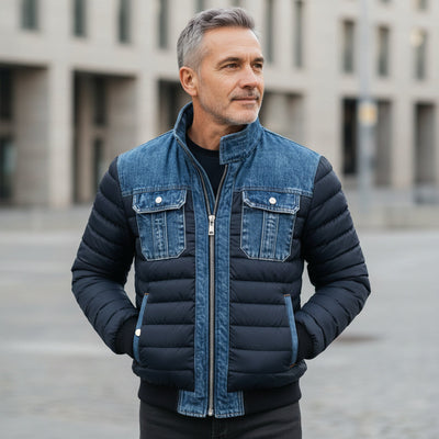 Maison | Chaqueta Acolchada Híbrida de Denim