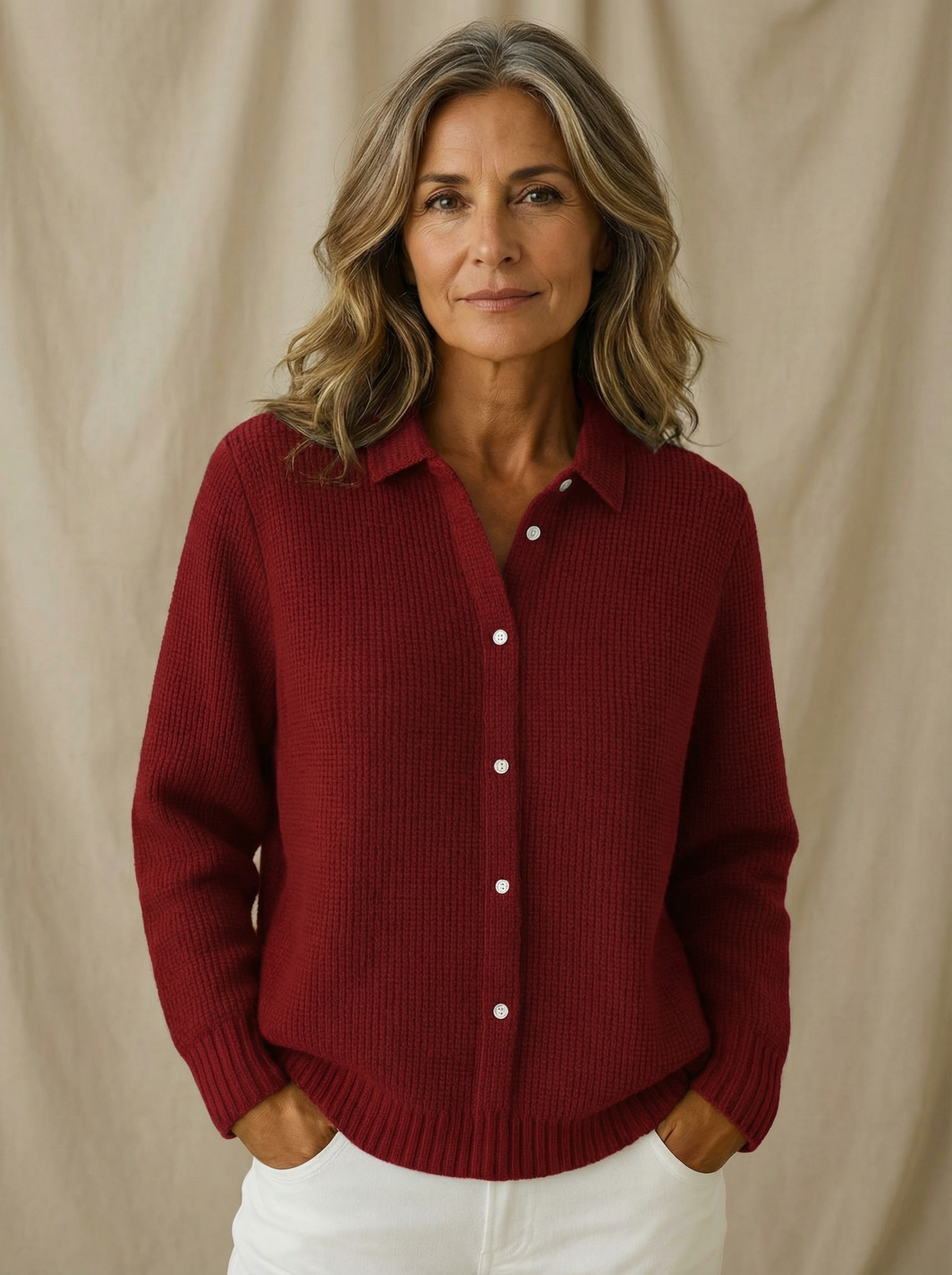 Elaine | Cárdigan Clásico con Botones