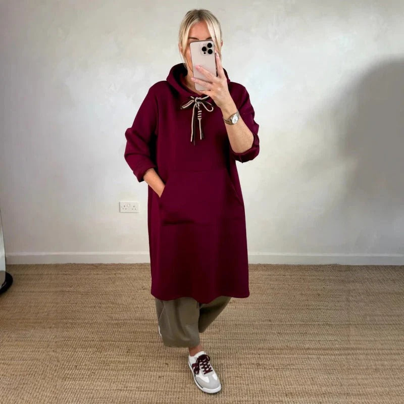 Lorena | Sudadera Larga con Capucha Oversize