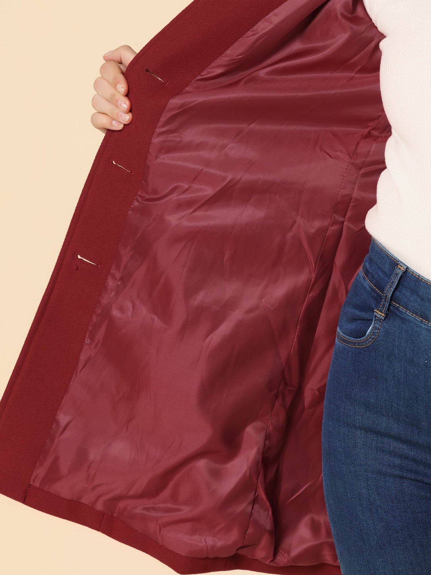 Isadora | Abrigo De Botonadura Sencilla Para Mujer